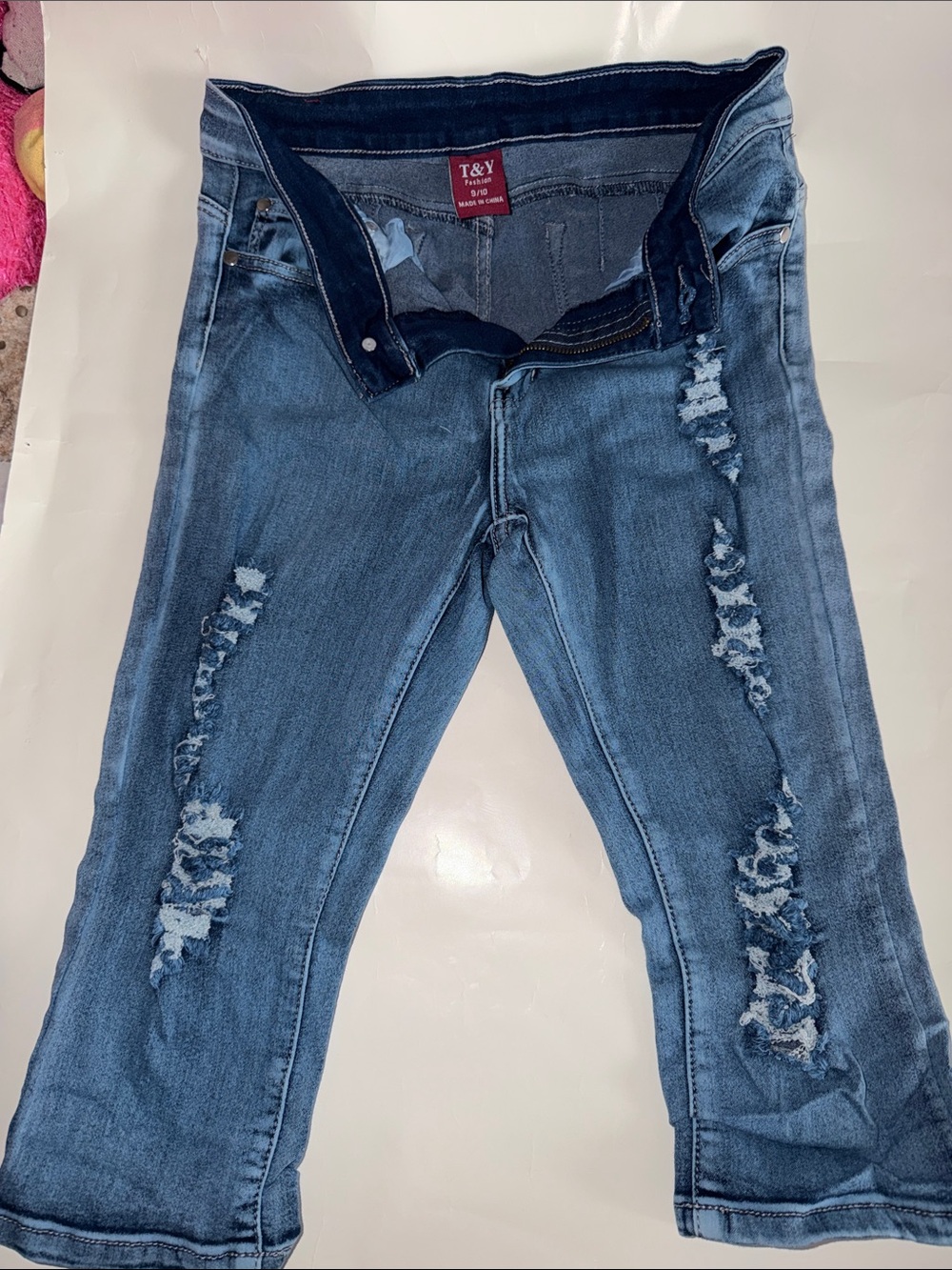 Blue Distressed Women’s Boyfriend Jeans
